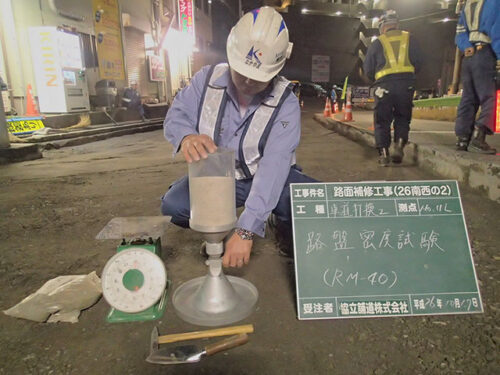 路盤密度試験